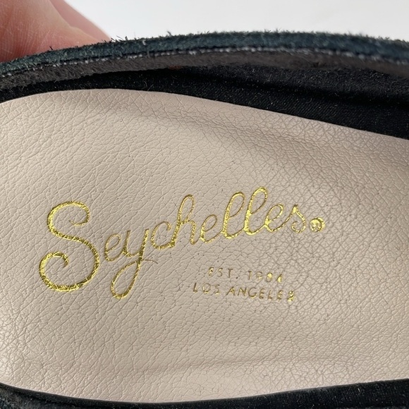 Seychelles Mule Women's 9.5 Black Cut Out Heels Shoes Pointed Toe - Picture 11 of 13